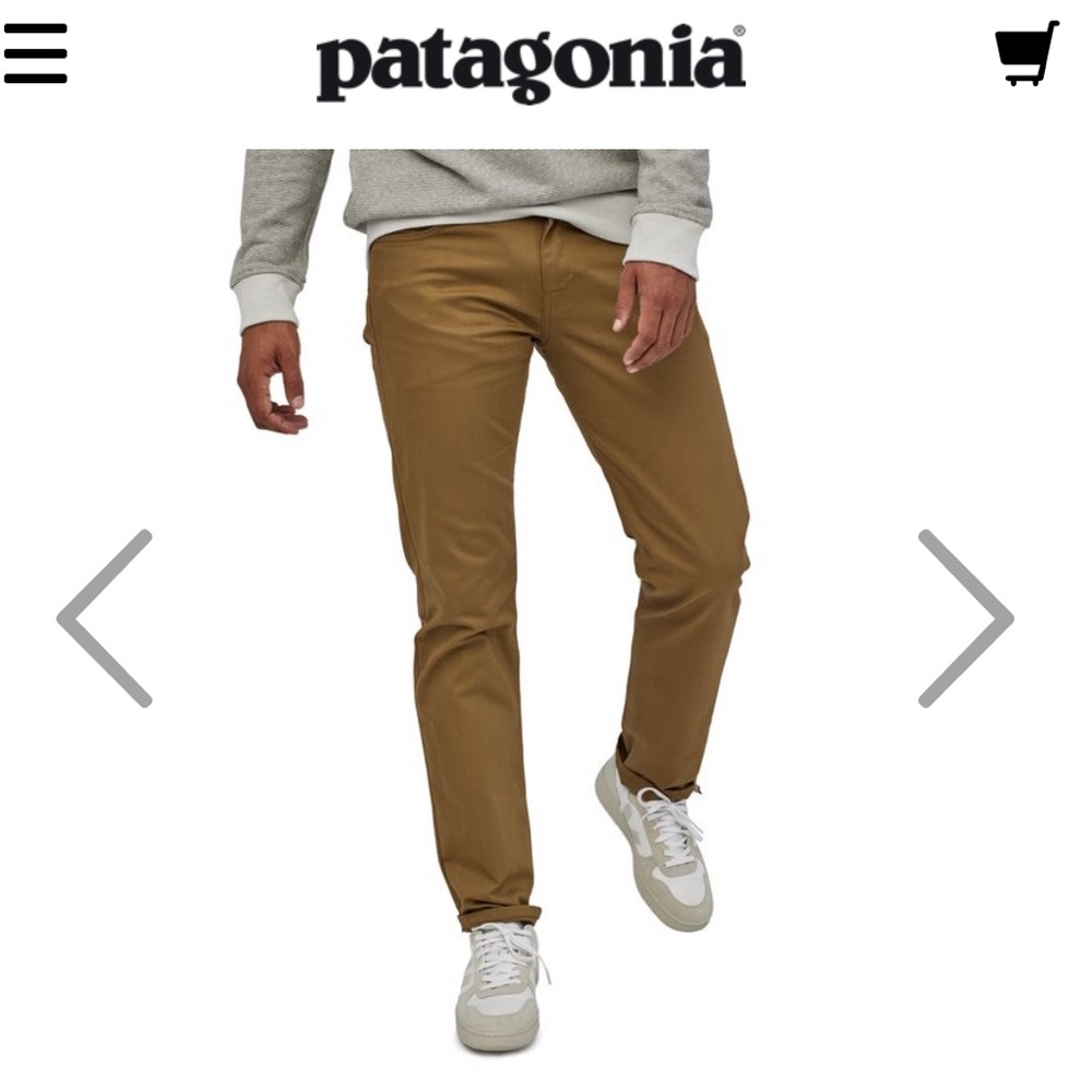 Patagonia 33x32 twill jean in shale khaki men’s